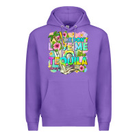 Purple he dont love me like tequila does Premium Hoodie - texasbilliewilder