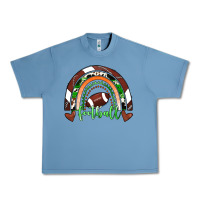 Pebble Blue Football Rainbow Urban Heavy Tee - RanaPortraitStore