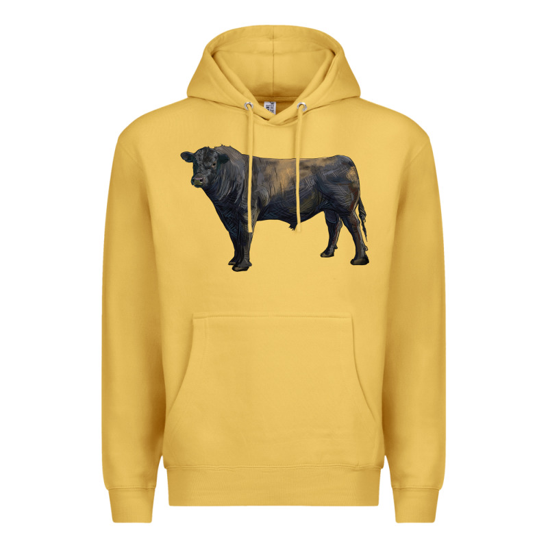 Black Angus Bull Premium Hoodie by RanaPortraitStore | Teevron
