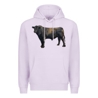 Lilac black angus bull Premium Hoodie - RanaPortraitStore