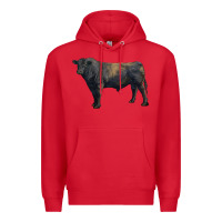 Red black angus bull Premium Hoodie - RanaPortraitStore