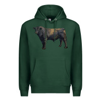 Sports Green black angus bull Premium Hoodie - RanaPortraitStore