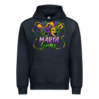 Navy mardi gras mask and beads Urban Hoodie - RanaPortraitStore