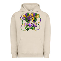 Pigment French Oak mardi gras mask and beads Urban Hoodie - RanaPortraitStore