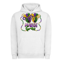 Pigment Lunar Rock mardi gras mask and beads Urban Hoodie - RanaPortraitStore