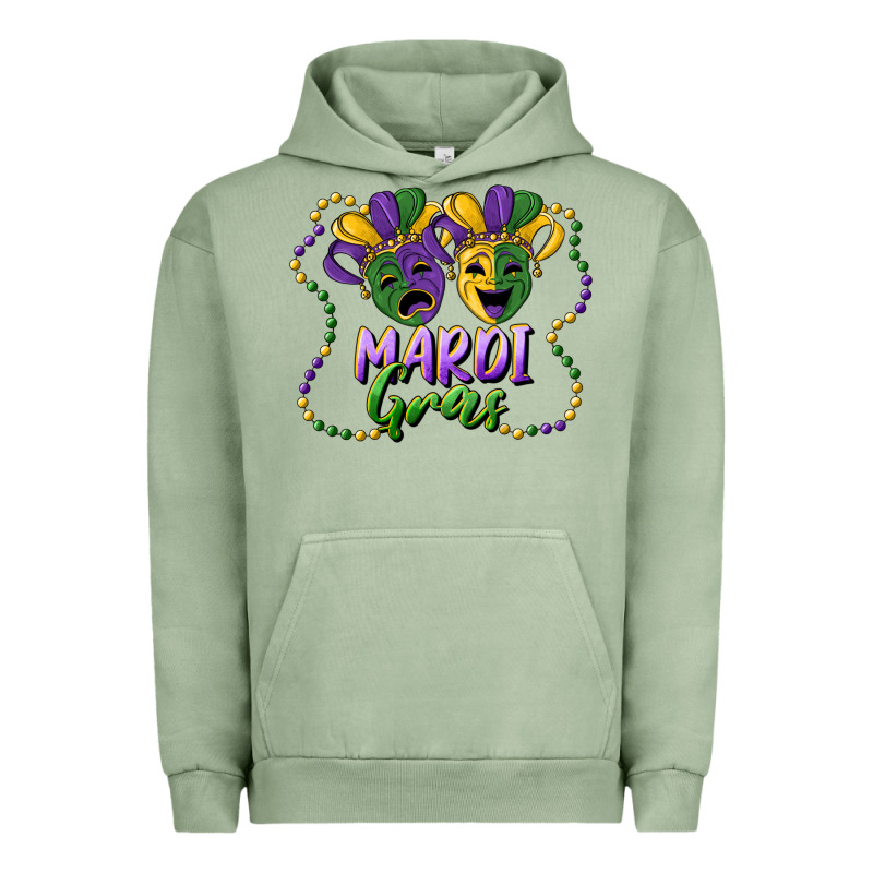 Mardi Gras Mask And Beads Urban Hoodie by RanaPortraitStore | Teevron