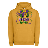 Pigment Peanut Butter mardi gras mask and beads Urban Hoodie - RanaPortraitStore