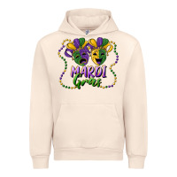 Sandshell mardi gras mask and beads Urban Hoodie - RanaPortraitStore