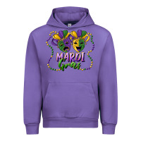 Tulip mardi gras mask and beads Urban Hoodie - RanaPortraitStore