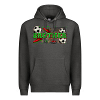 Charcoal Heather brother soccer Premium Hoodie - Zillion Design Studio