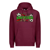 Burgundy brother soccer Premium Hoodie - Zillion Design Studio