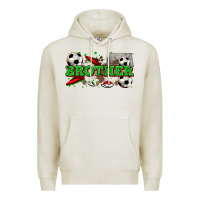 Oatmeal Heather brother soccer Premium Hoodie - Zillion Design Studio