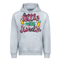 Heather Grey little miss kindergarten Urban Hoodie - Zillion Design Studio
