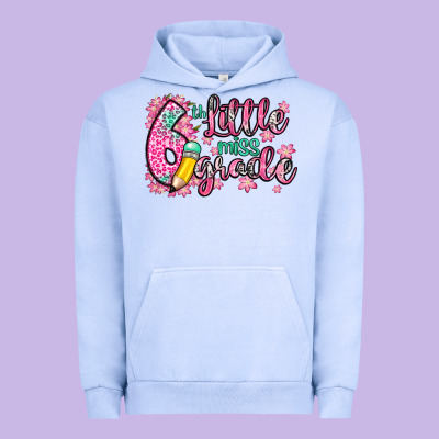 Little Miss 6th Grade Urban Hoodie Designed By Zillion Design Studio