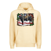 Pina Colada merry christmas black angus bull and farm Premium Hoodie - RanaPortraitStore