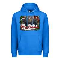 True Royal merry christmas black angus bull and farm Premium Hoodie - RanaPortraitStore