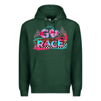 Sports Green go race Premium Hoodie - AdoDesignShop