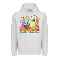 Dove Grey hello summer drinks Premium Hoodie - texasbilliewilder