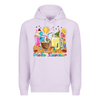 Lilac hello summer drinks Premium Hoodie - texasbilliewilder