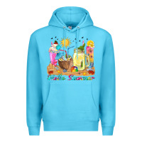 Ocean Blue hello summer drinks Premium Hoodie - texasbilliewilder