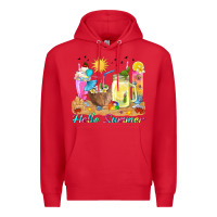 Red hello summer drinks Premium Hoodie - texasbilliewilder