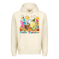 Sandshell hello summer drinks Premium Hoodie - texasbilliewilder