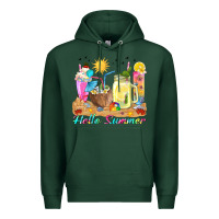 Sports Green hello summer drinks Premium Hoodie - texasbilliewilder