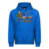 Cobalt mardi gras fleur de lis and beads Urban Hoodie - RanaPortraitStore