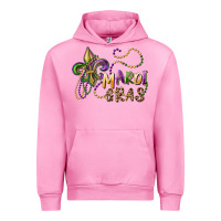 Fuchsia Pink mardi gras fleur de lis and beads Urban Hoodie - RanaPortraitStore