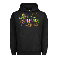 Pigment Black mardi gras fleur de lis and beads Urban Hoodie - RanaPortraitStore