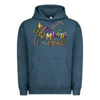 Pigment Midnight Navy mardi gras fleur de lis and beads Urban Hoodie - RanaPortraitStore