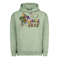 Pigment Oil Green mardi gras fleur de lis and beads Urban Hoodie - RanaPortraitStore