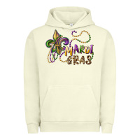 Pigment Pistachio mardi gras fleur de lis and beads Urban Hoodie - RanaPortraitStore