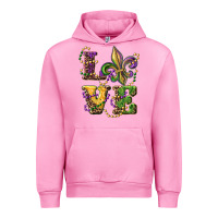 Fuchsia Pink love fleur de lis Urban Hoodie - RanaPortraitStore