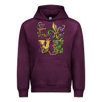 Mauve Wine love fleur de lis Urban Hoodie - RanaPortraitStore