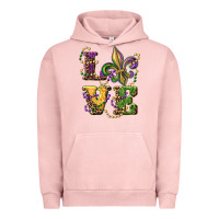 Pigment Salmon love fleur de lis Urban Hoodie - RanaPortraitStore