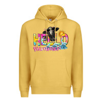 Antique Gold hello summer Premium Hoodie - texasbilliewilder
