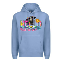 Colony Blue hello summer Premium Hoodie - texasbilliewilder