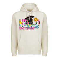 Oatmeal Heather hello summer Premium Hoodie - texasbilliewilder
