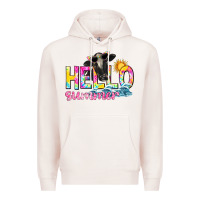 Pale Pink hello summer Premium Hoodie - texasbilliewilder