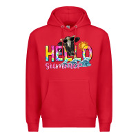Red hello summer Premium Hoodie - texasbilliewilder
