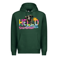 Sports Green hello summer Premium Hoodie - texasbilliewilder