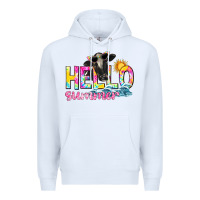 White hello summer Premium Hoodie - texasbilliewilder