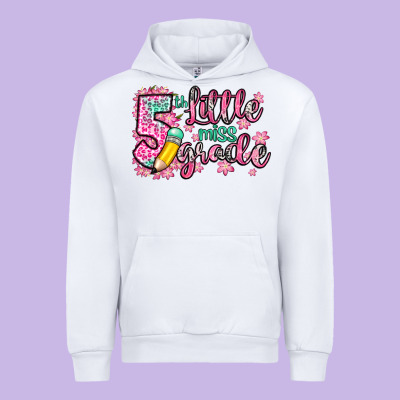 Little Miss 5th Grade Urban Hoodie Designed By Zillion Design Studio