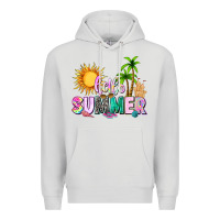 Dove Grey hello summer with sun Premium Hoodie - texasbilliewilder