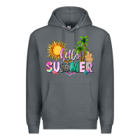 Rock hello summer with sun Premium Hoodie - texasbilliewilder