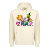 Sandshell hello summer with sun Premium Hoodie - texasbilliewilder