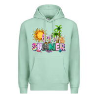 Seafoam hello summer with sun Premium Hoodie - texasbilliewilder