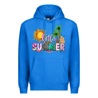 True Royal hello summer with sun Premium Hoodie - texasbilliewilder