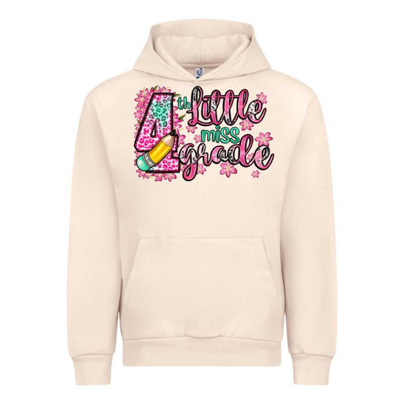 Little Miss 4th Grade Urban Hoodie by Zillion Design Studio | Teevron